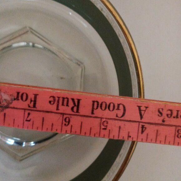 vitg Jeanette Hellenic Green Frosted Glass Serving Bowl  9” Greek Revival - Picture 6 of 7